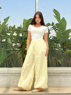 Oversized Balloon Pants-Yellow