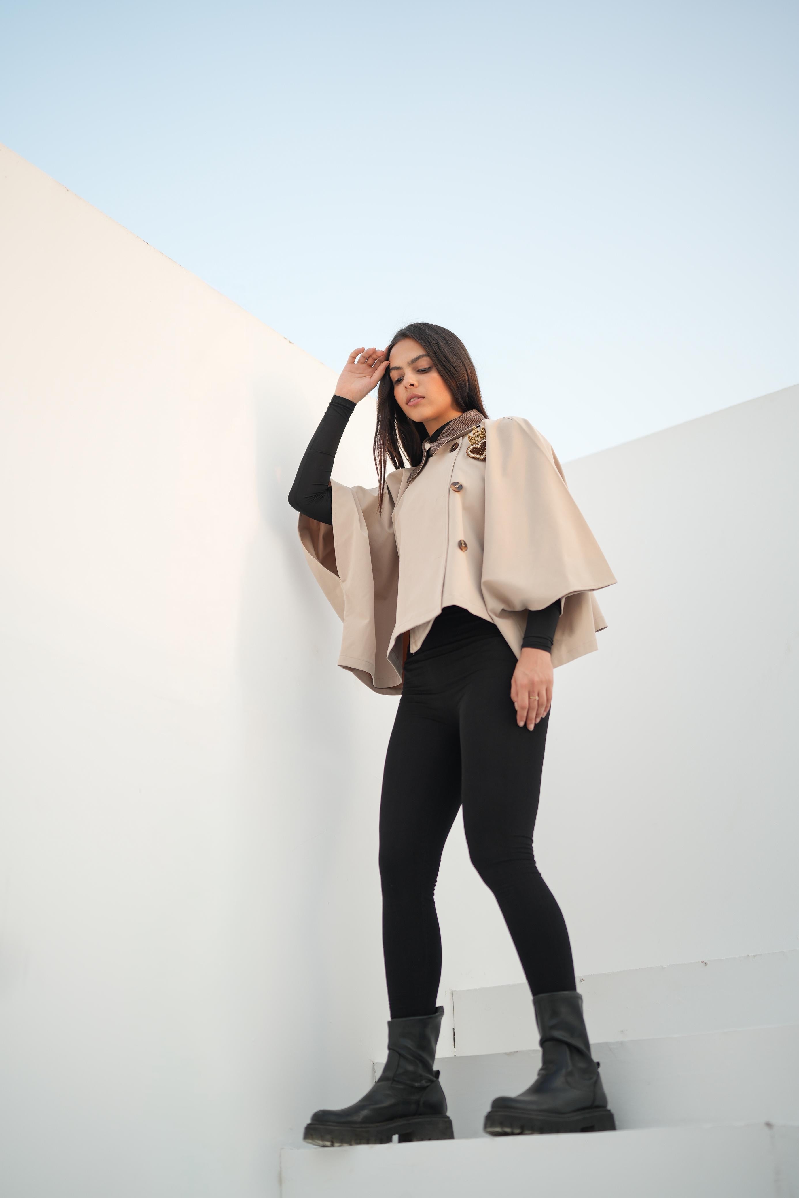 Flare blouse -Beige