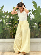 Oversized Balloon Pants-Yellow