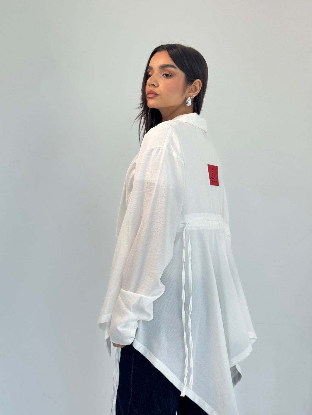 Fingers Linen Kimono- white