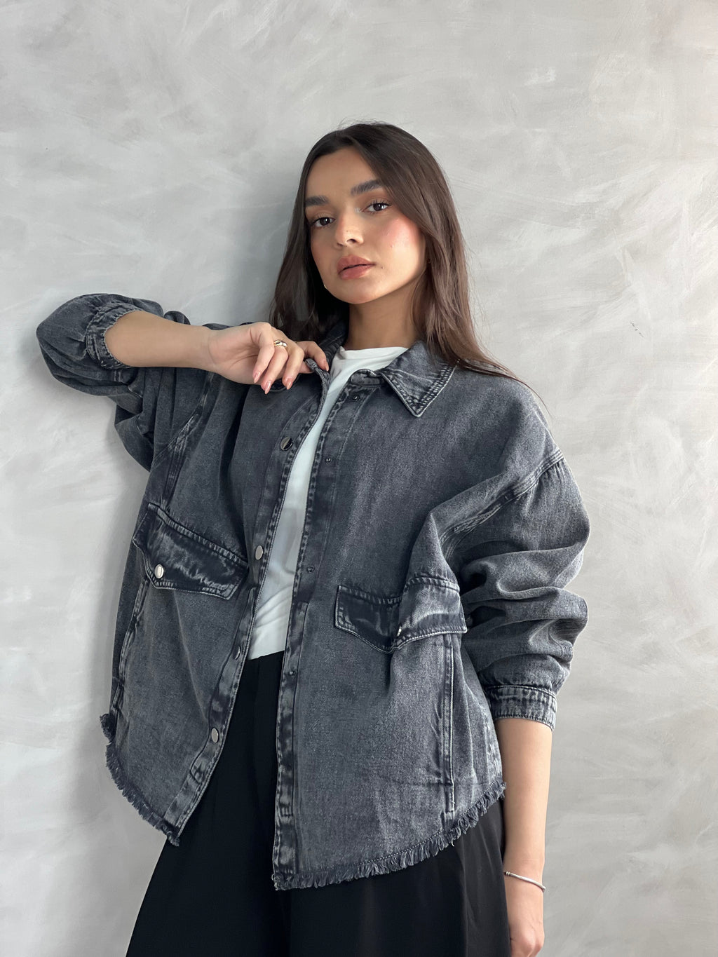 Ease Summer Oversized Jacket-Grey