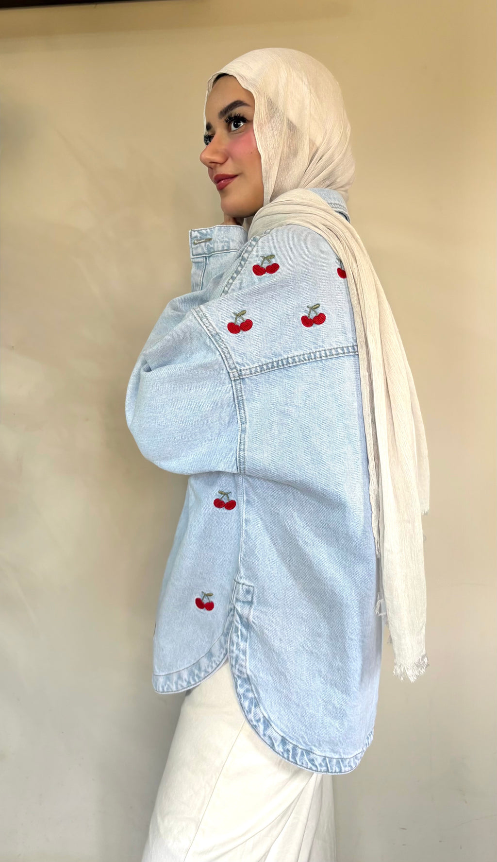Cherry Whisper Denim Jacket 🍒