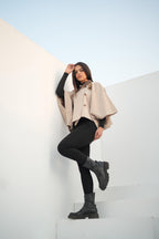 Flare blouse -Beige