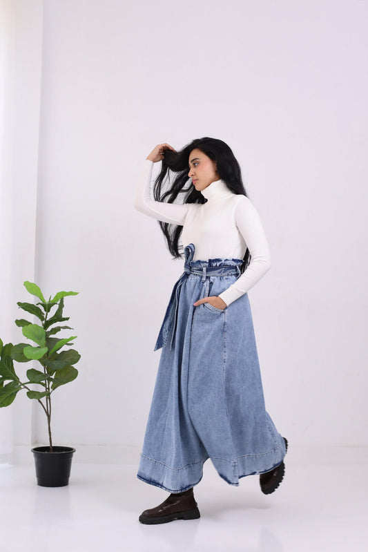 Skirt Jeans - heavy with belt