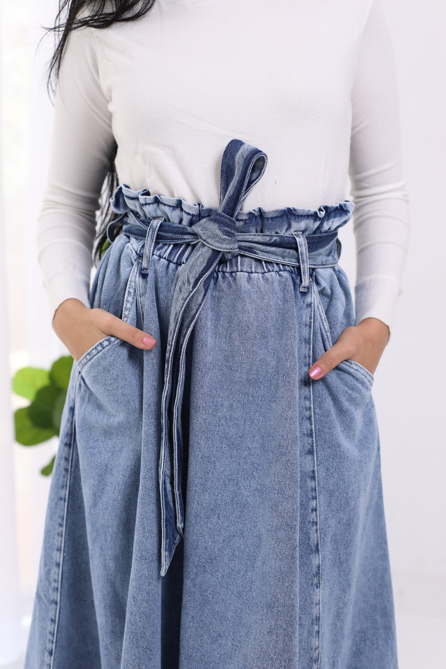 Skirt Jeans - heavy with belt