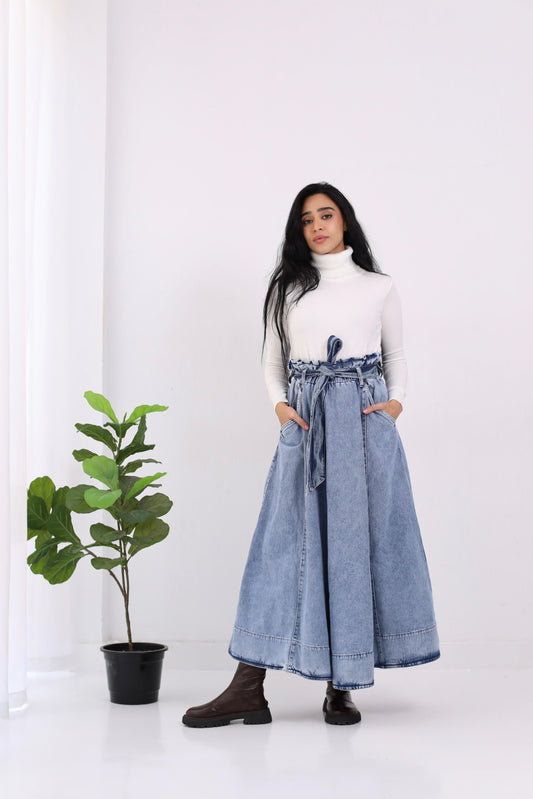 Skirt Jeans - heavy with belt