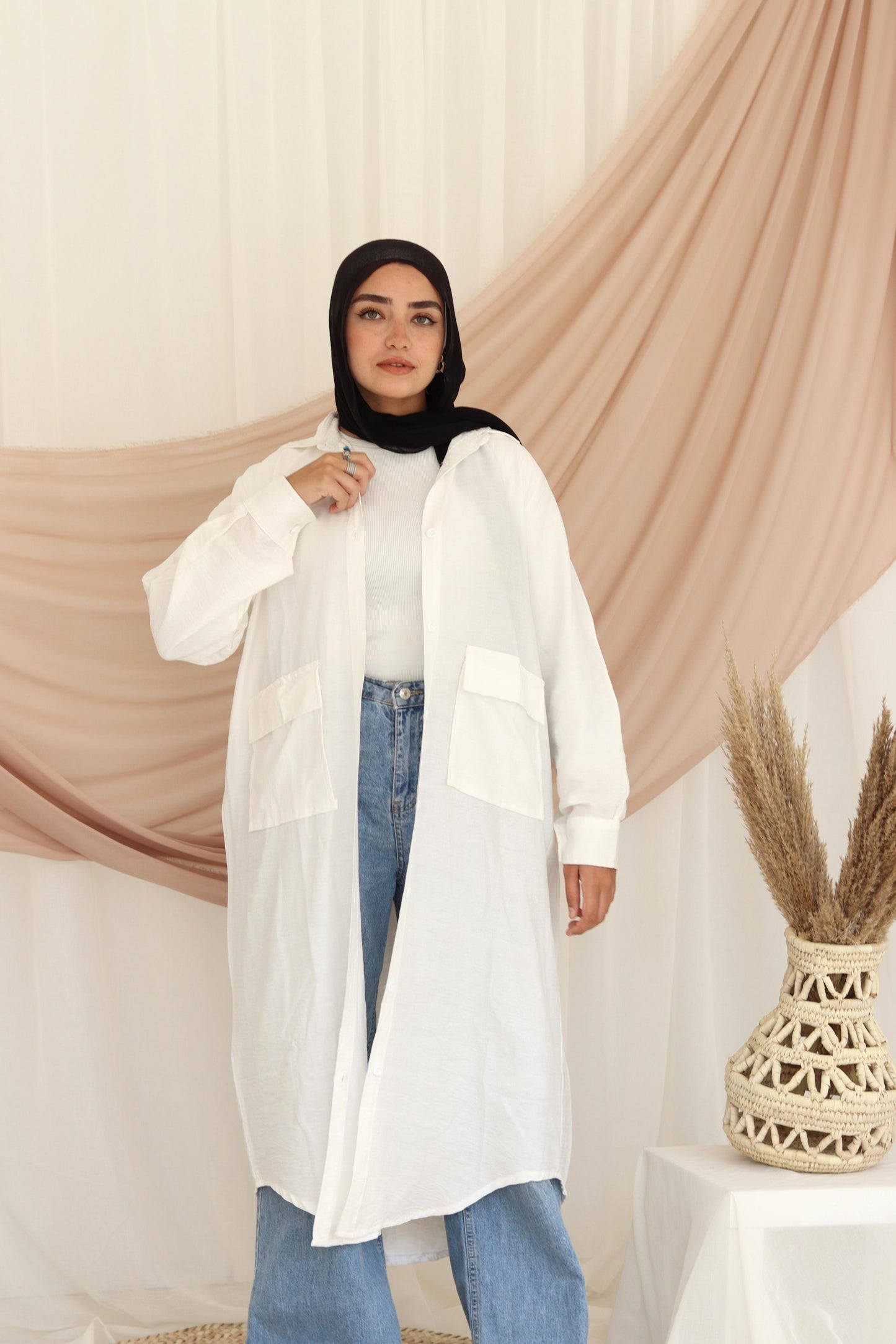 Kimono shirt long -free size