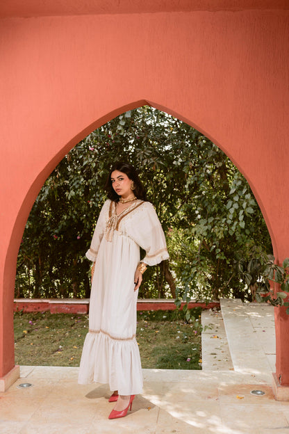 Timeless Elegance: Handcrafted Embroidered Dress