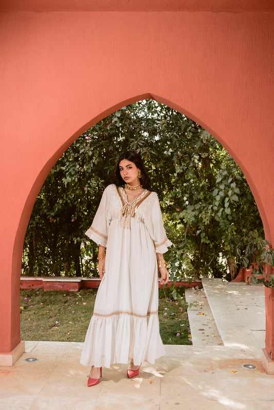 Timeless Elegance: Handcrafted Embroidered Dress
