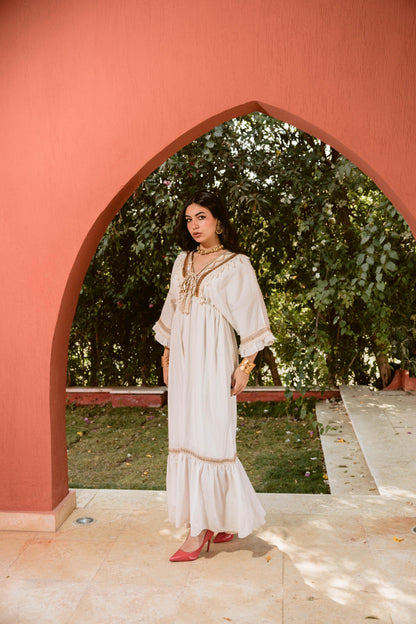 Timeless Elegance: Handcrafted Embroidered Dress