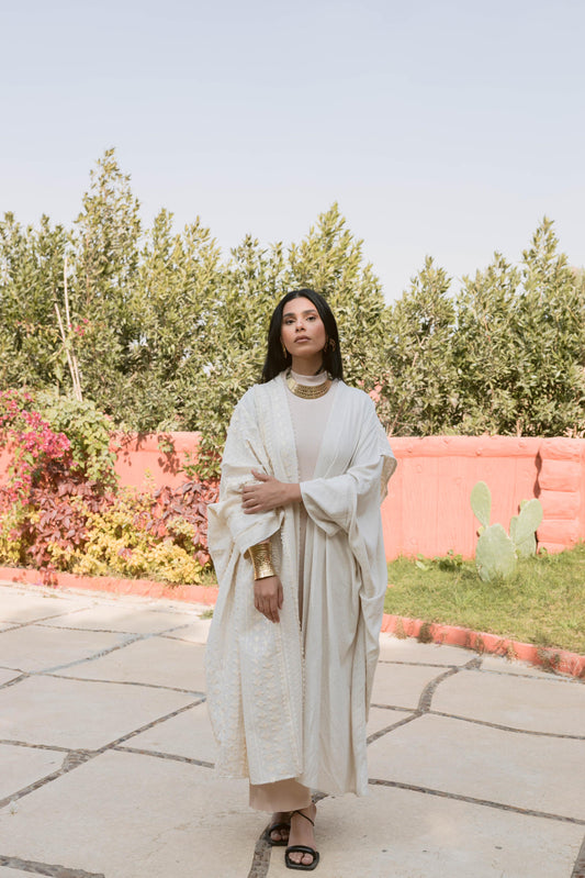 Romany Kaftan- embroidered 1 biege