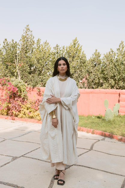 Romany Kaftan- embroidered 1 biege
