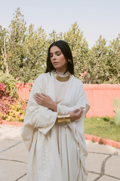 Romany Kaftan- embroidered 1 biege