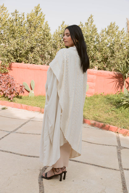 Romany Kaftan- embroidered 1 biege