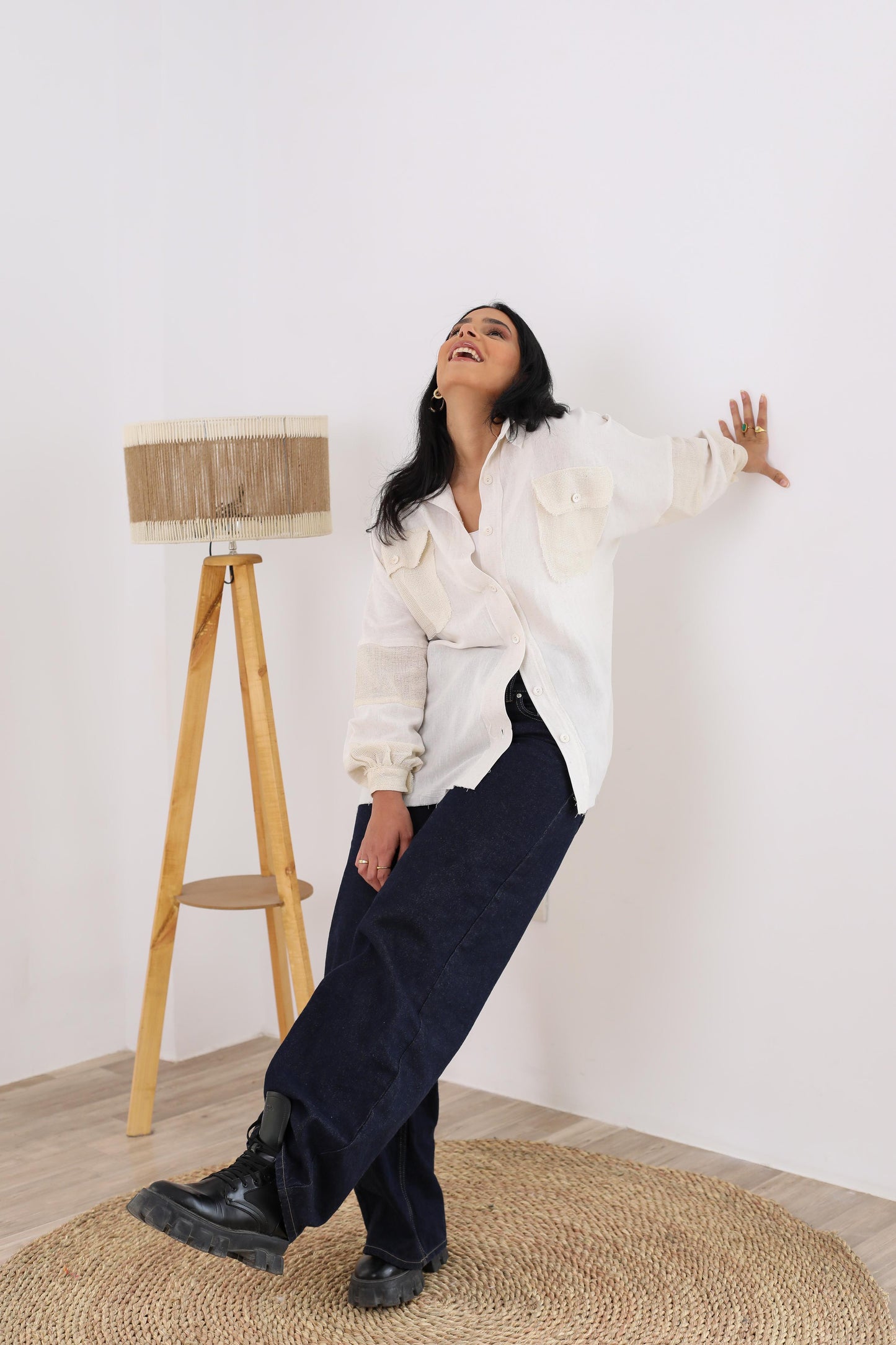 Linen shirt- long sleeves- offwithe