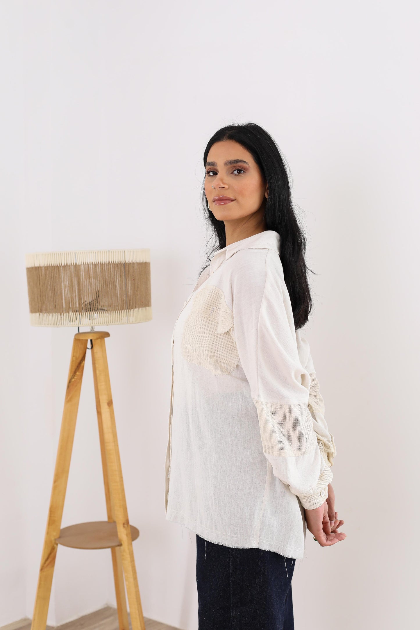 Linen shirt- long sleeves- offwithe