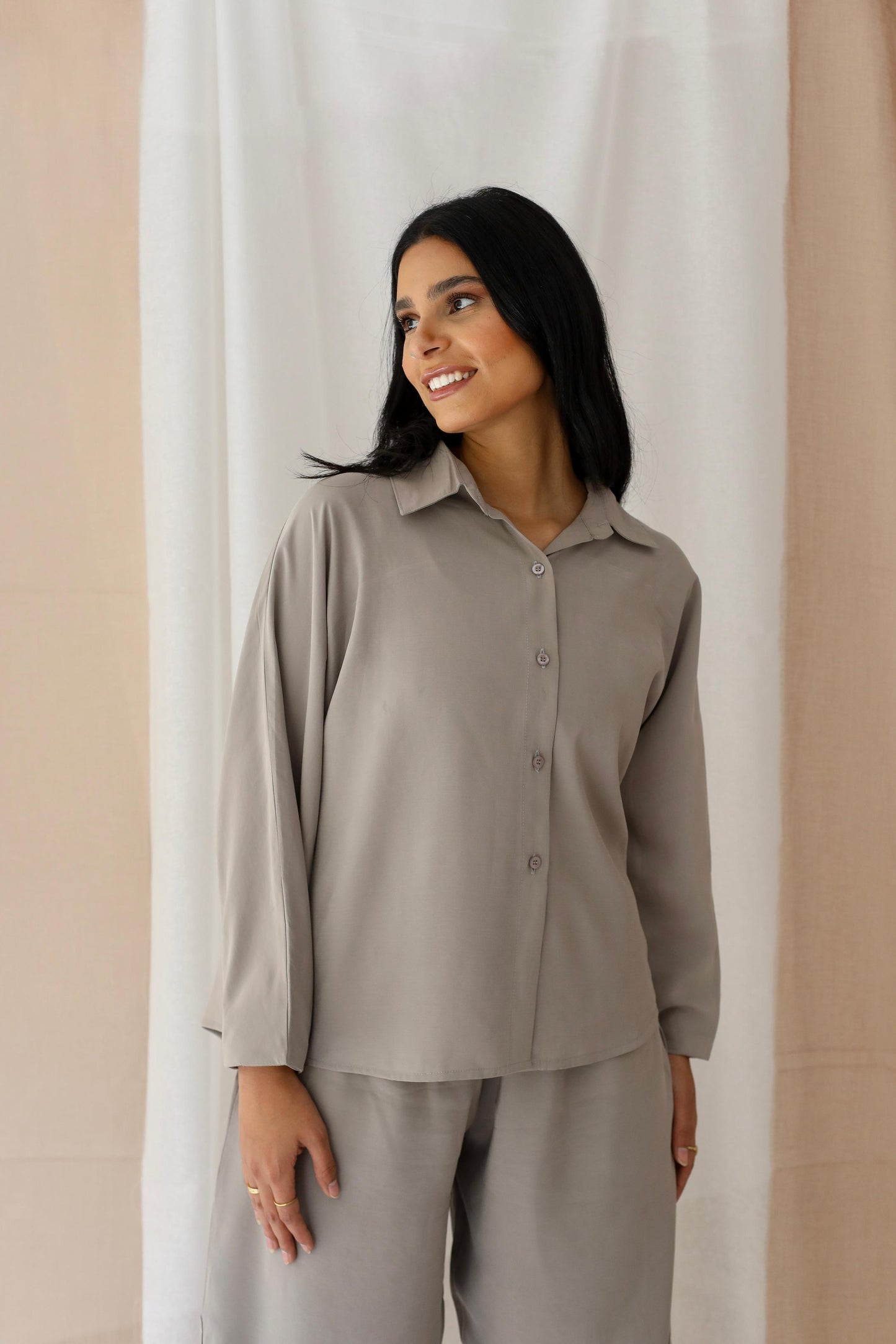Minimalist Luxe Relaxed Set-oversized- Grey