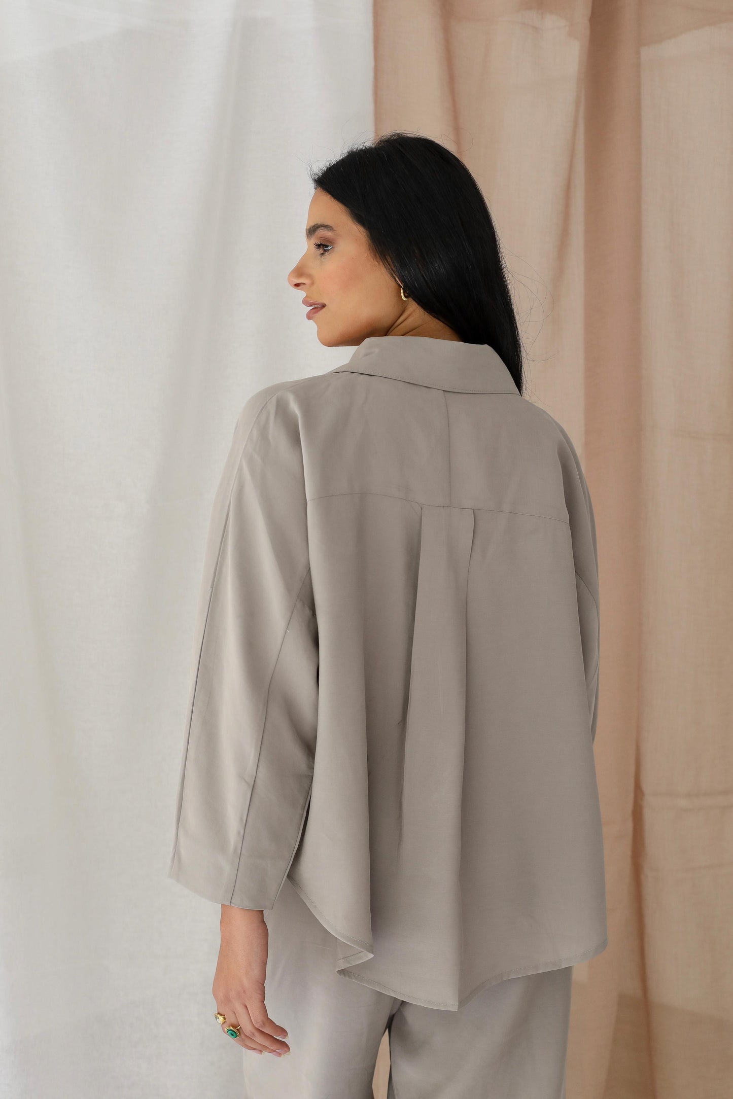 Minimalist Luxe Relaxed Set-oversized- Grey