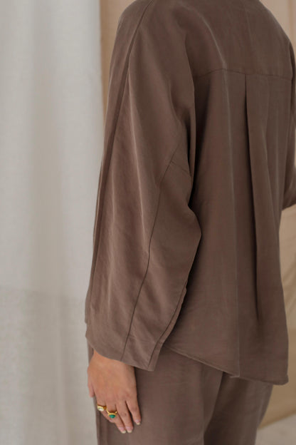 Minimalist Luxe Relaxed Set-oversized- Brown