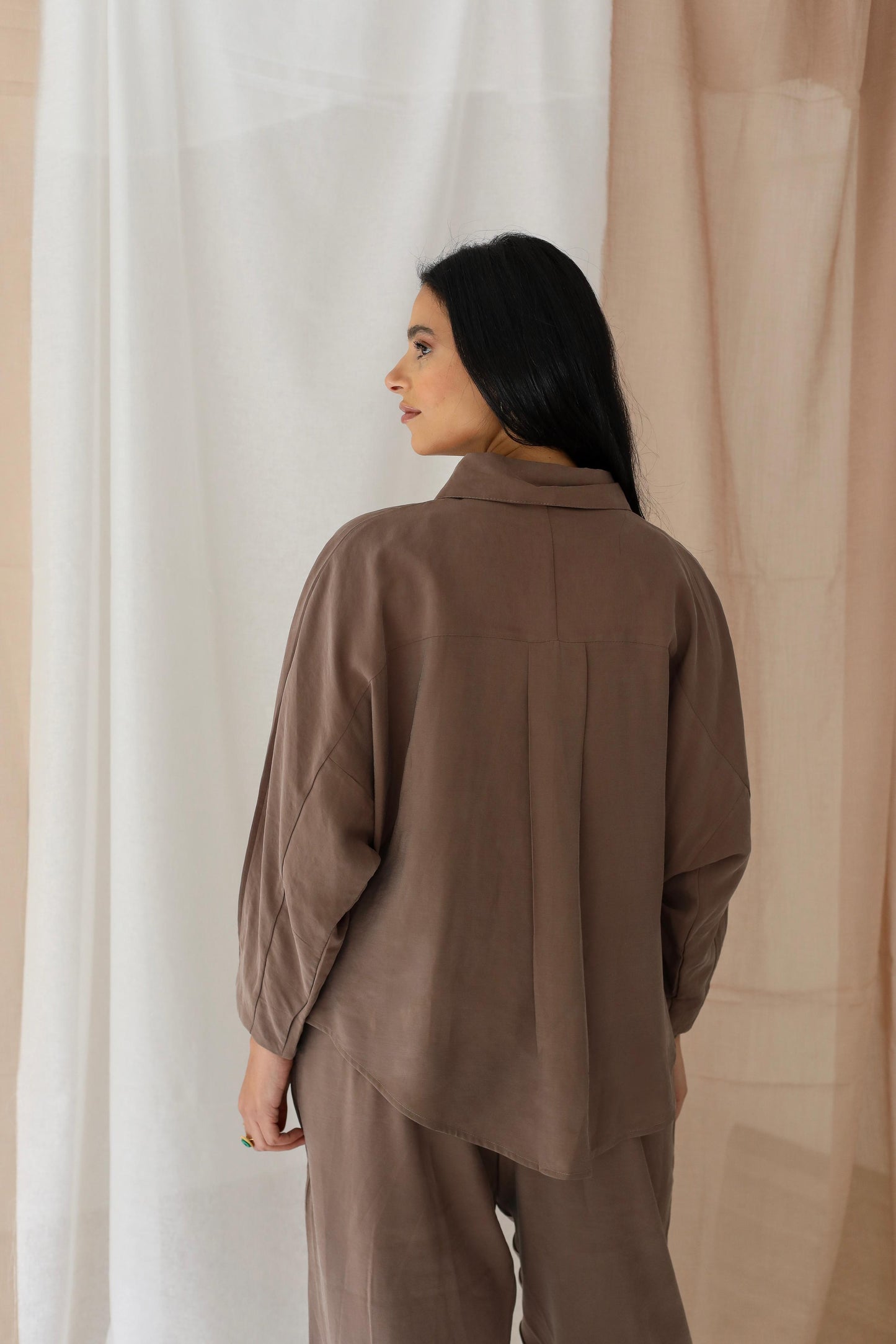 Minimalist Luxe Relaxed Set-oversized- Brown