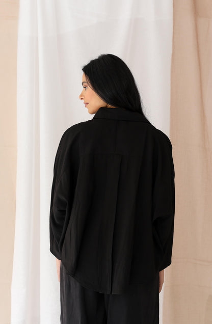 Minimalist Luxe Relaxed Set-oversized- Black