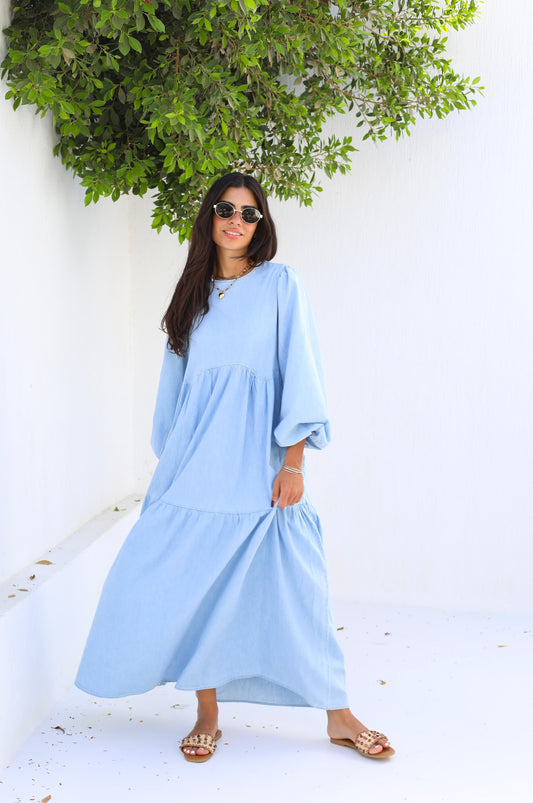 Sky Breeze Denim Dress