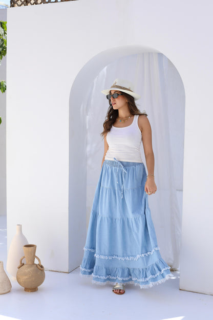 Ocean Breeze Tiered Skirt