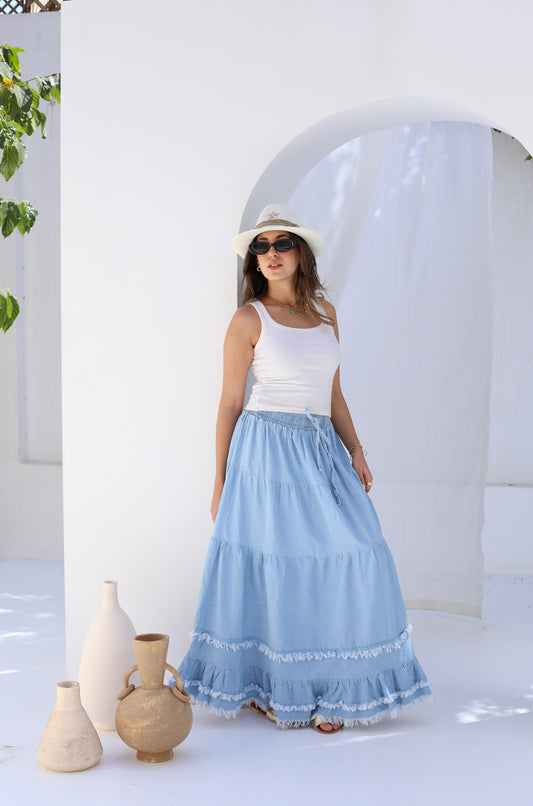 Ocean Breeze Tiered Skirt