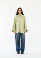 Meadow Stripes Jacket-Women-Green