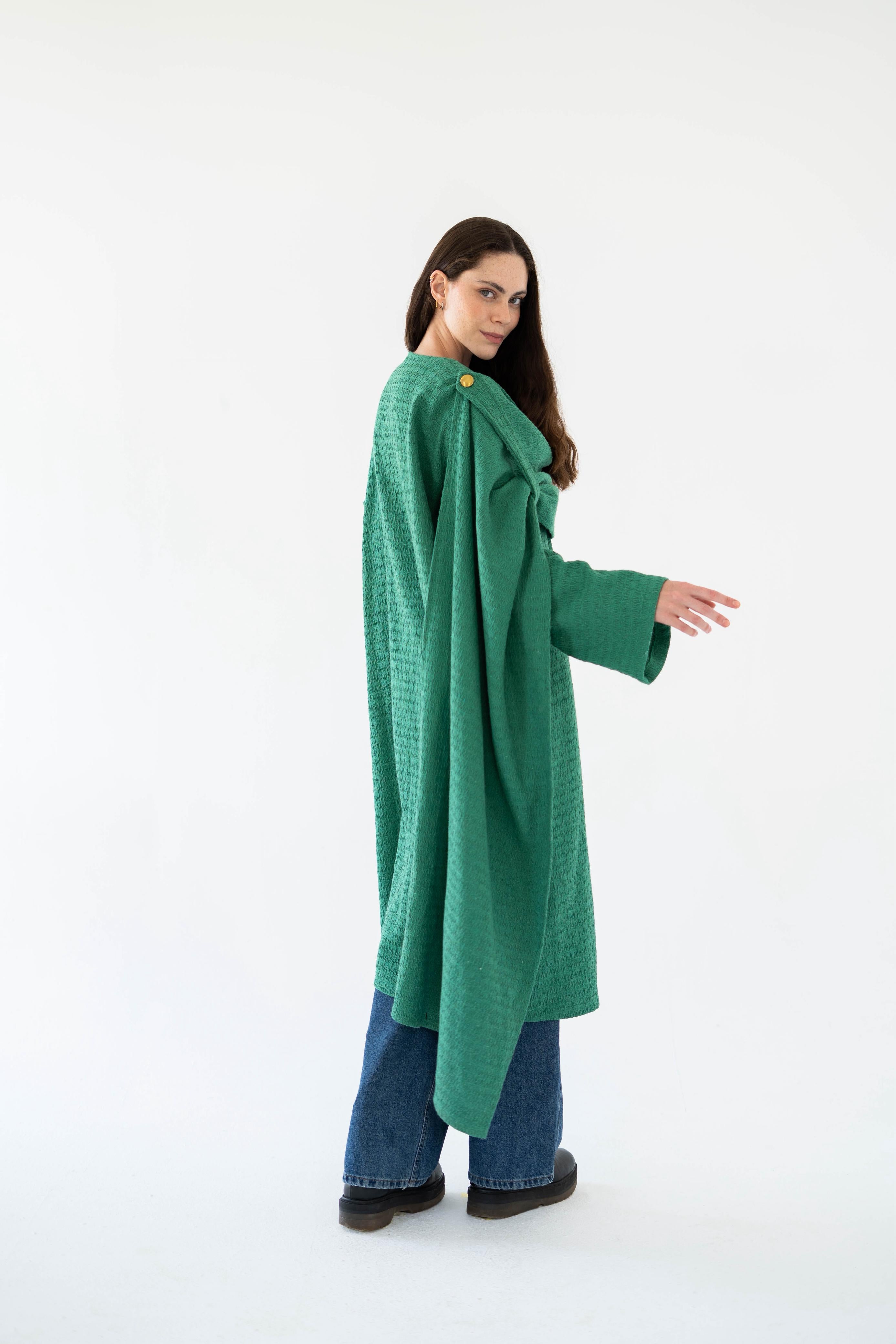 Madame Lina マダム・リナ ファー　ロングコート　ミントグリーン Knuth Marf - 2way accent collar long coat / アクセントカラー