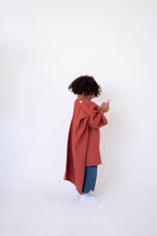 Lina Scarfed Coat – Kids-Rust