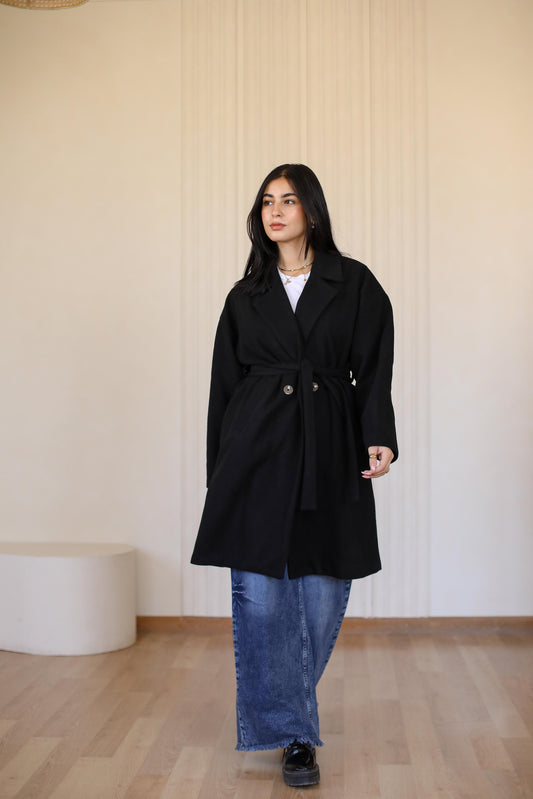 Heavy Padded Coat in black