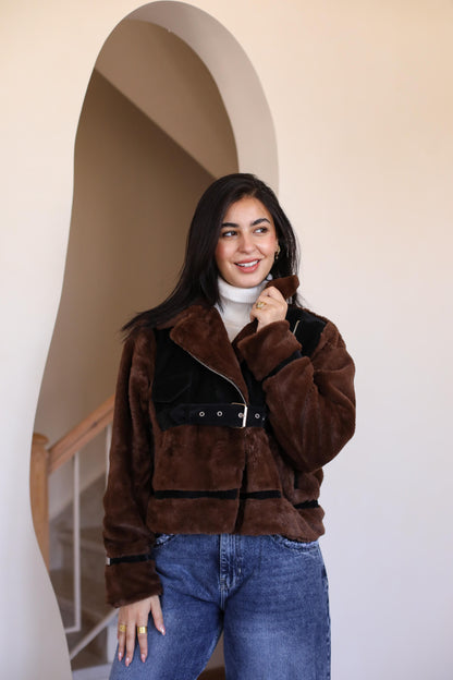 Fur padded jacket