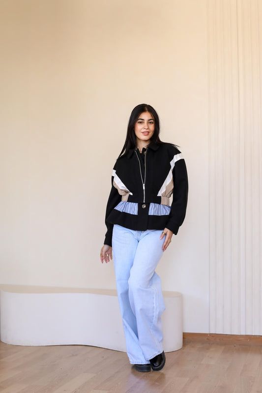 Wool mixed jacket