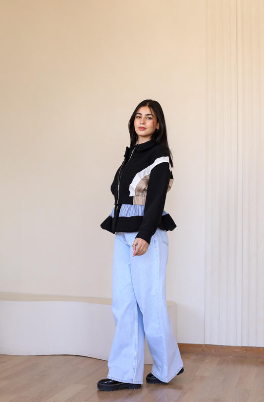 Wool mixed jacket