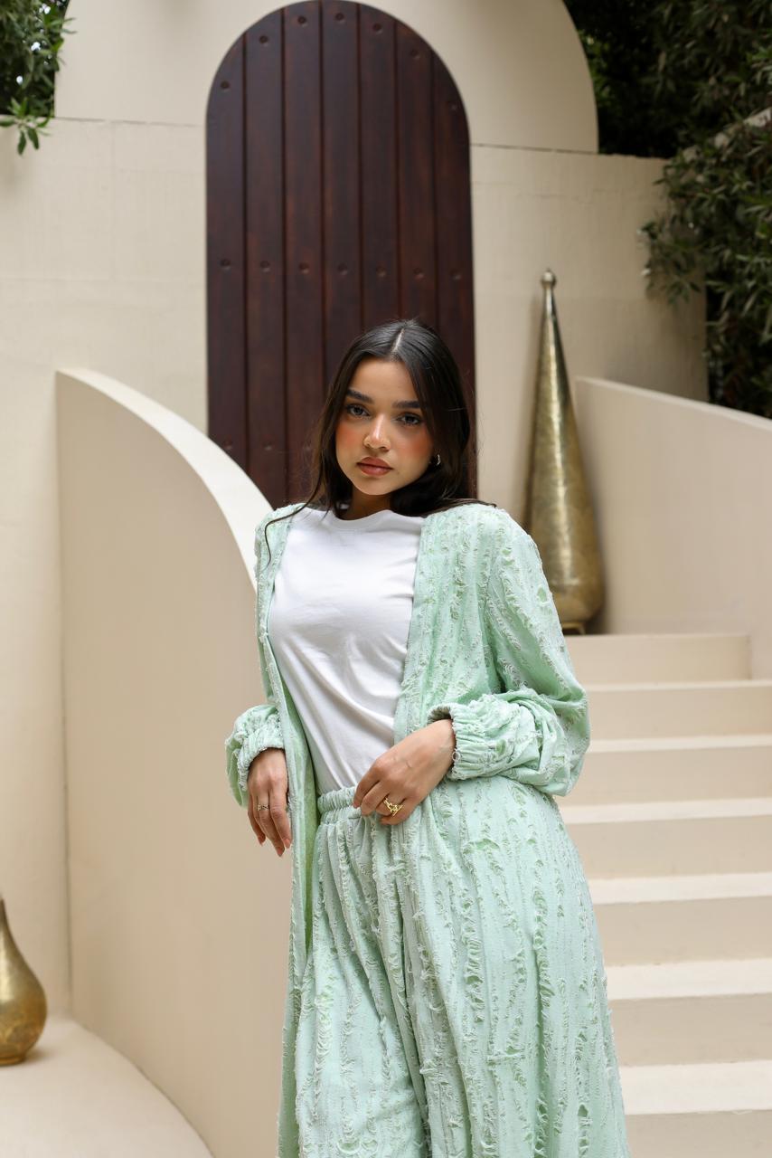 Snipped Summer Cotton Set-Mint