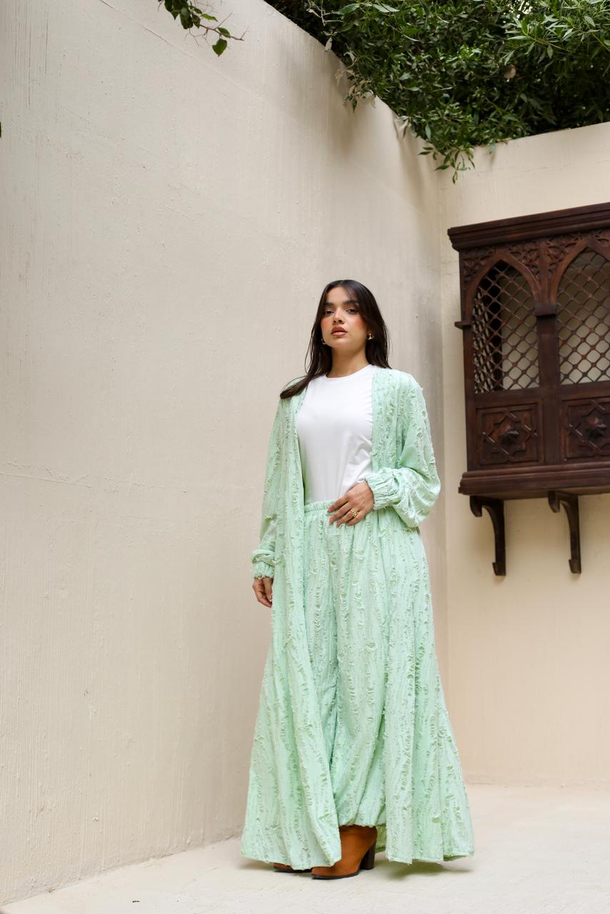 Snipped Summer Cotton Set-Mint