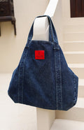 Denim Statement Bag - Dark blue