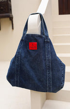Denim Statement Bag - Dark blue