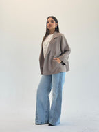 Oversized Summer Blazer-Mocka