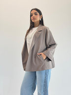 Oversized Summer Blazer-Mocka
