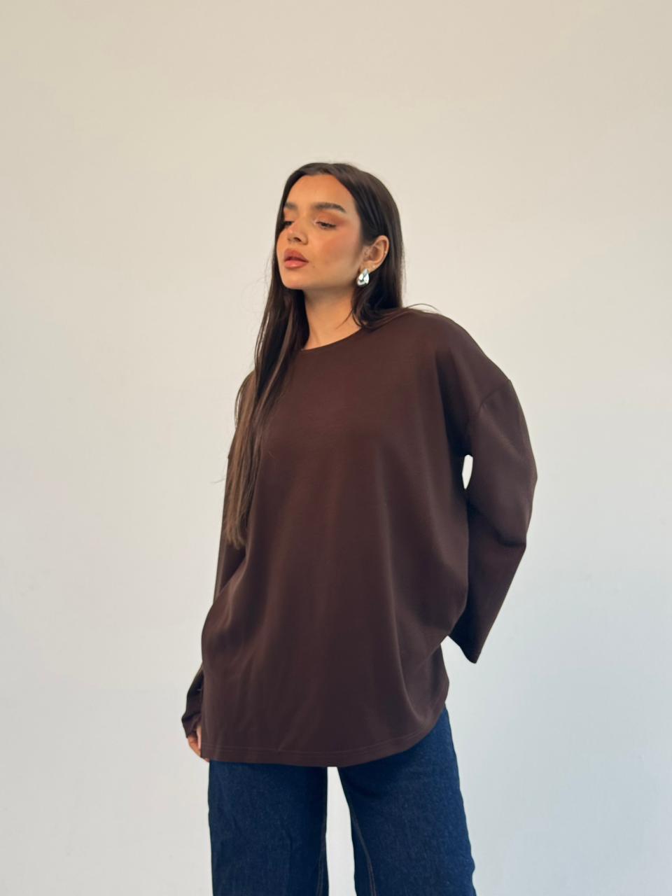 Daily Comfort Blouse - Brown