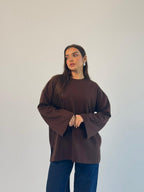 Daily Comfort Blouse - Brown