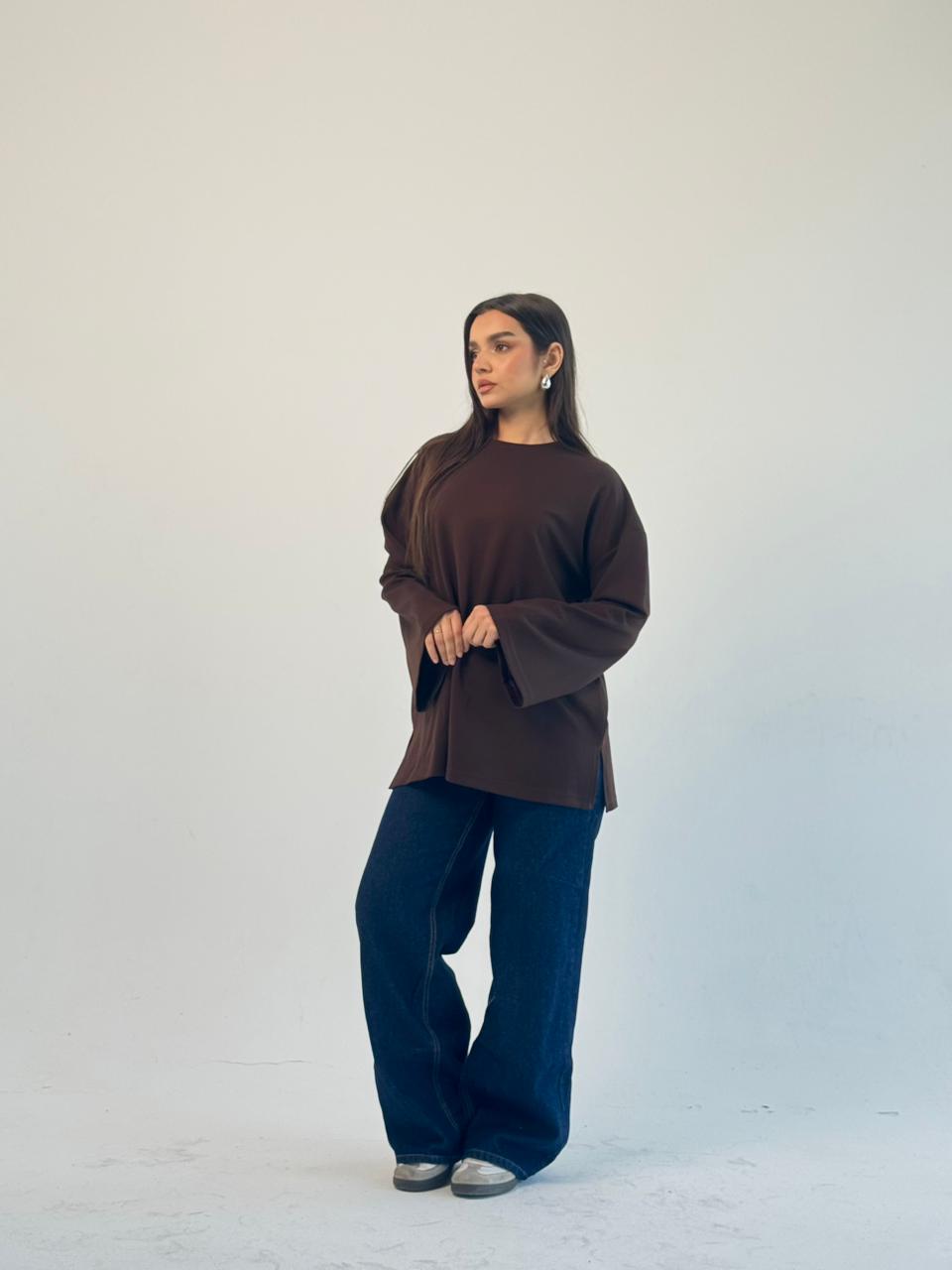 Daily Comfort Blouse - Brown