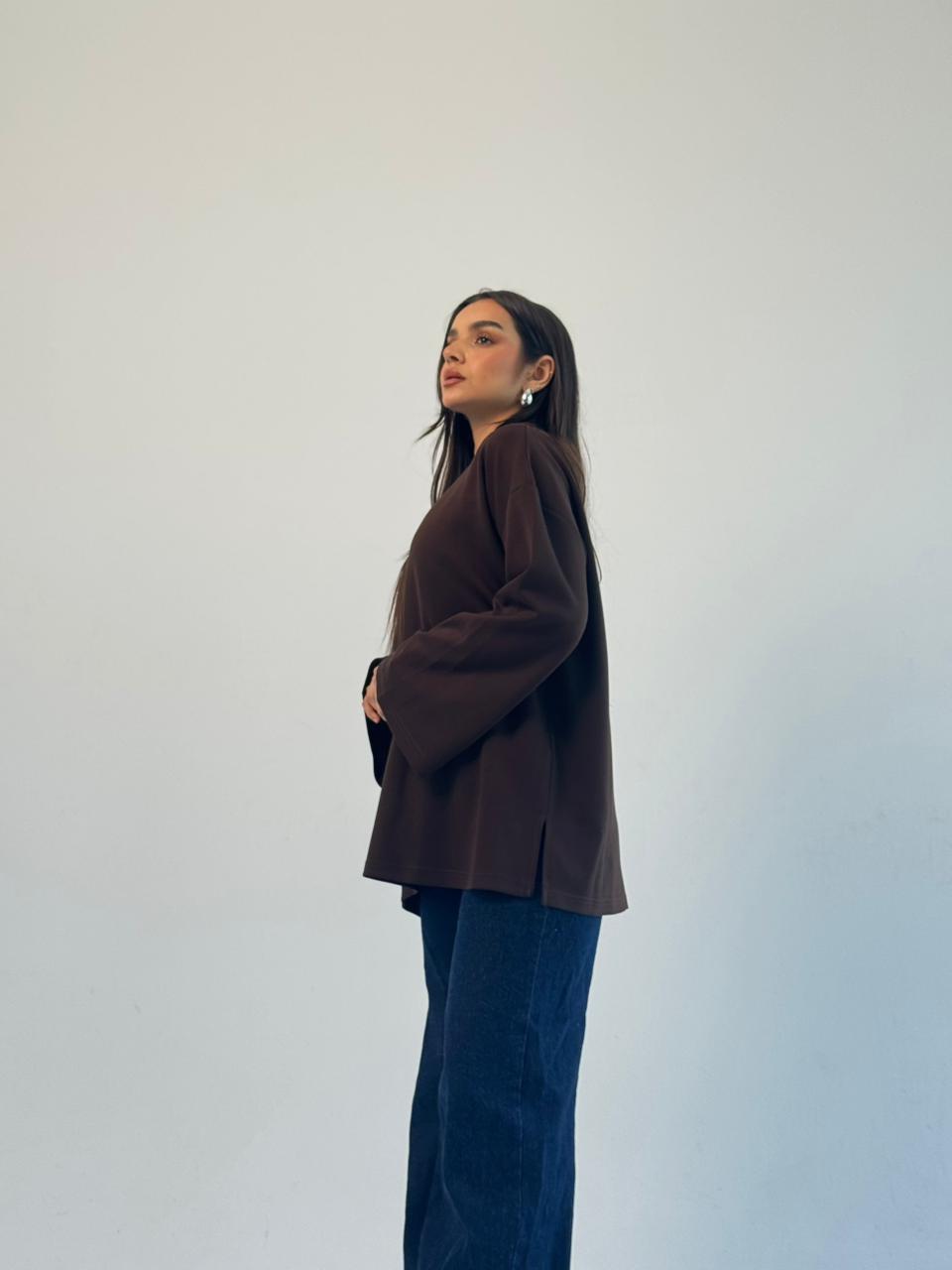 Daily Comfort Blouse - Brown