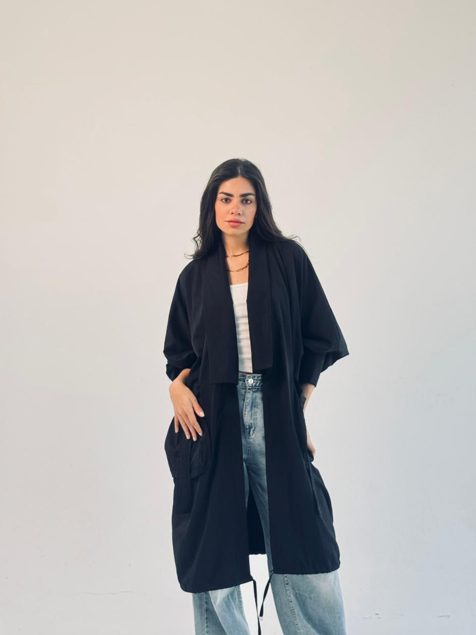 Summer Oversized Kimono -Black