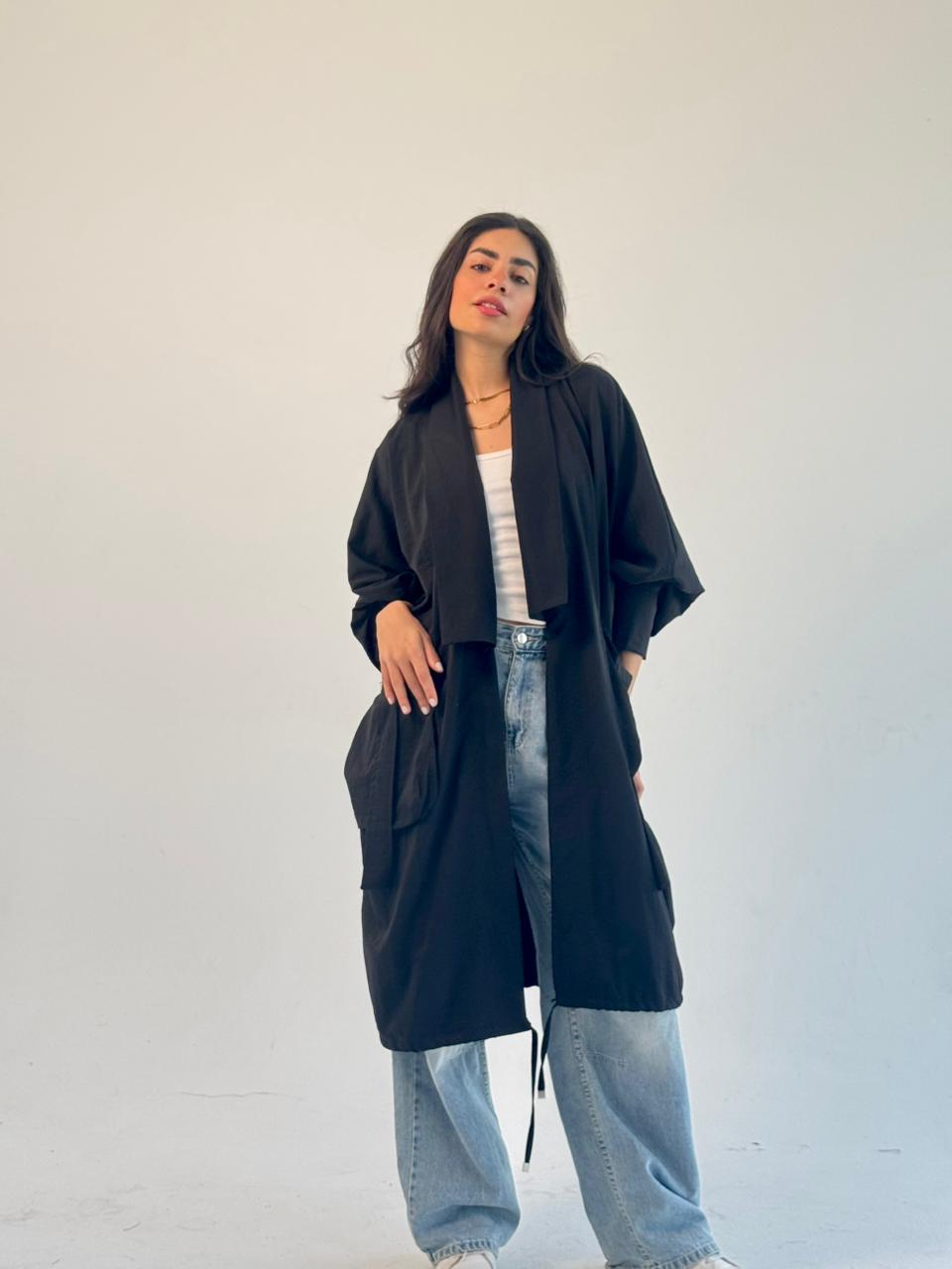 Summer Oversized Kimono -Black