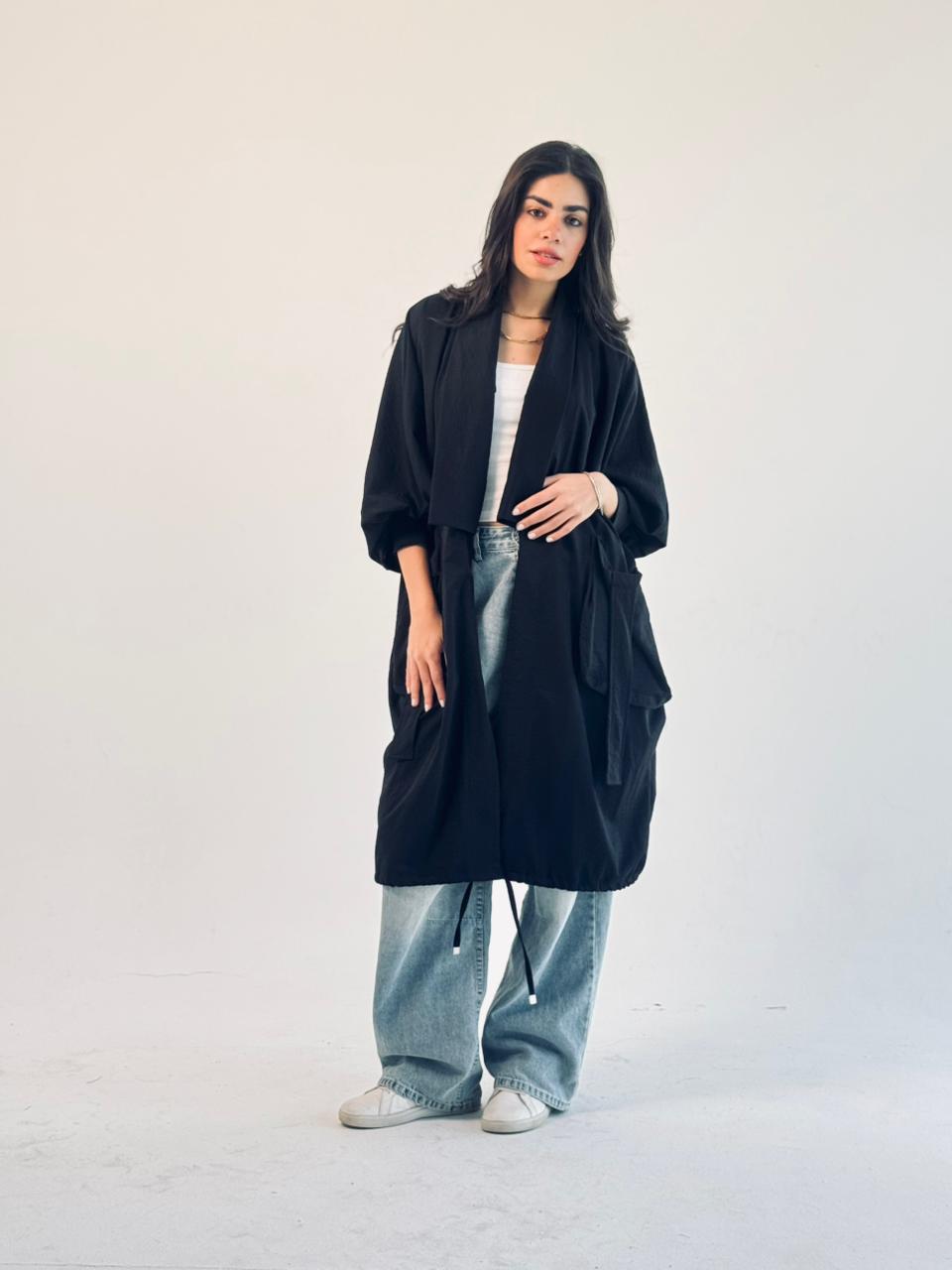 Summer Oversized Kimono -Black