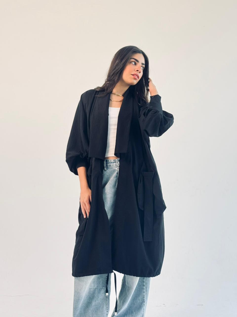 Summer Oversized Kimono -Black