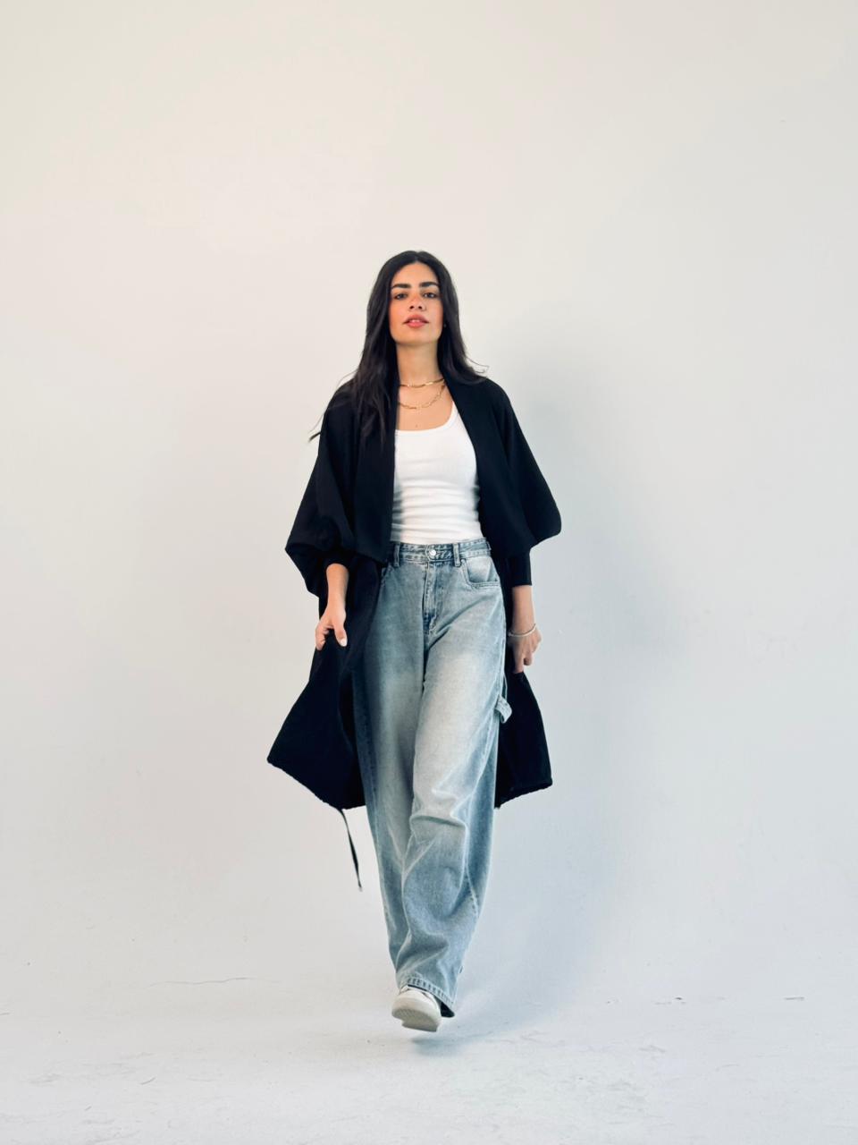 Summer Oversized Kimono -Black